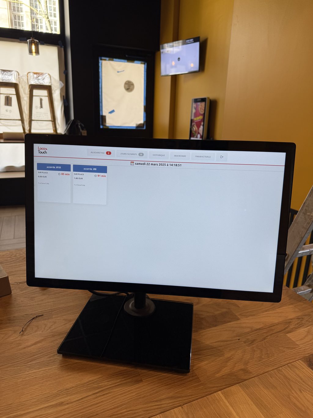 Poste de caisse en restaurant